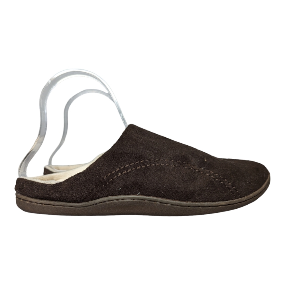 Silver One Brown Slippers Size Large